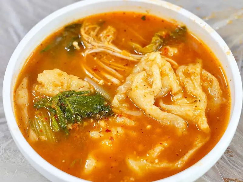 수제비가 들어간 매운탕