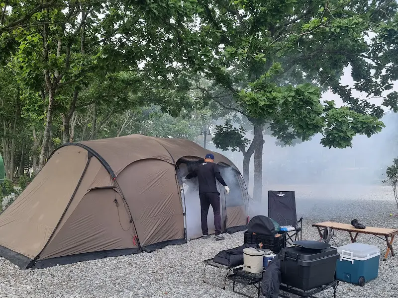 캠핑장에서 즐기는 바베큐