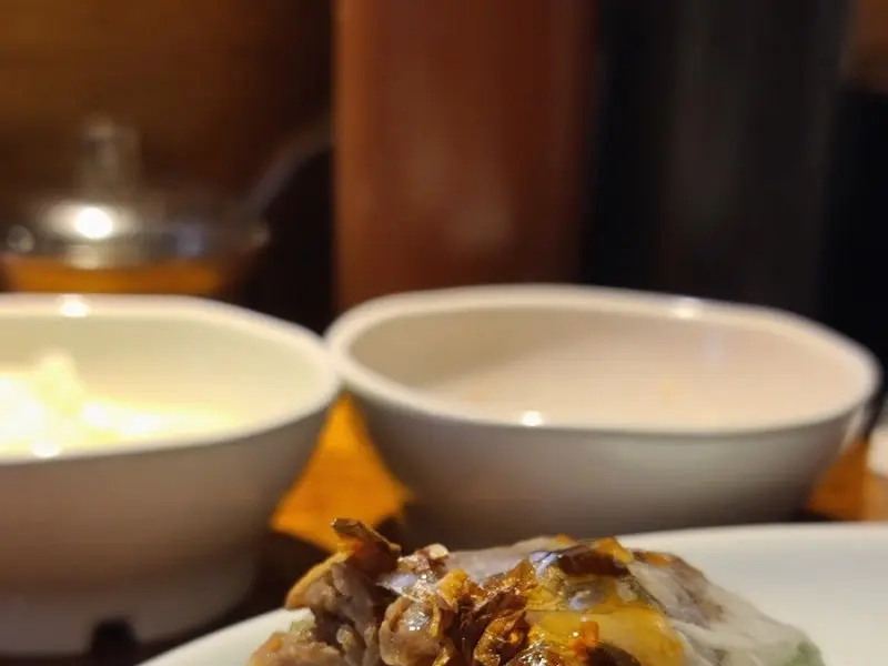 라이스 페이퍼 롤 근접샷