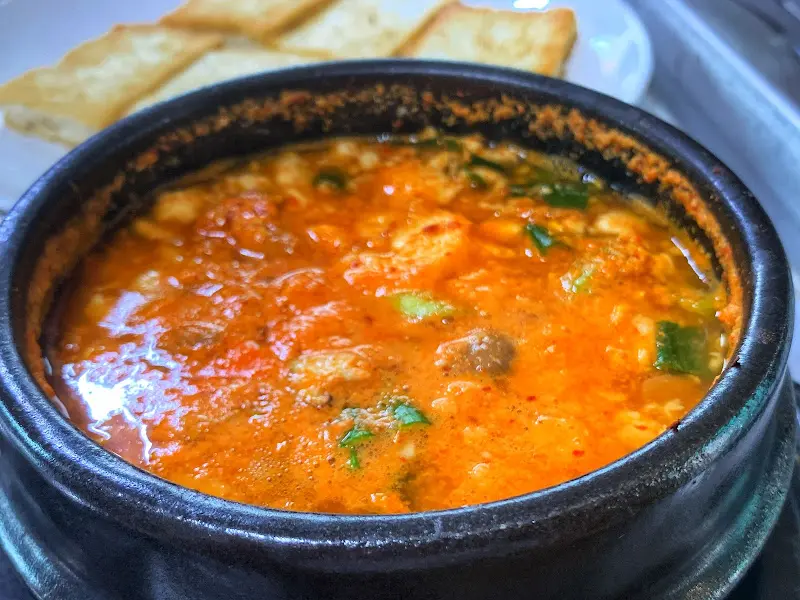 청국장 순두부 클로즈업