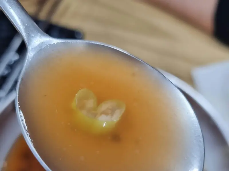 온국수 국물과 면발