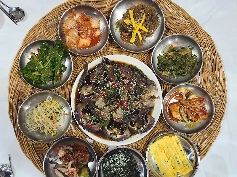 돌게장 정식 항공샷