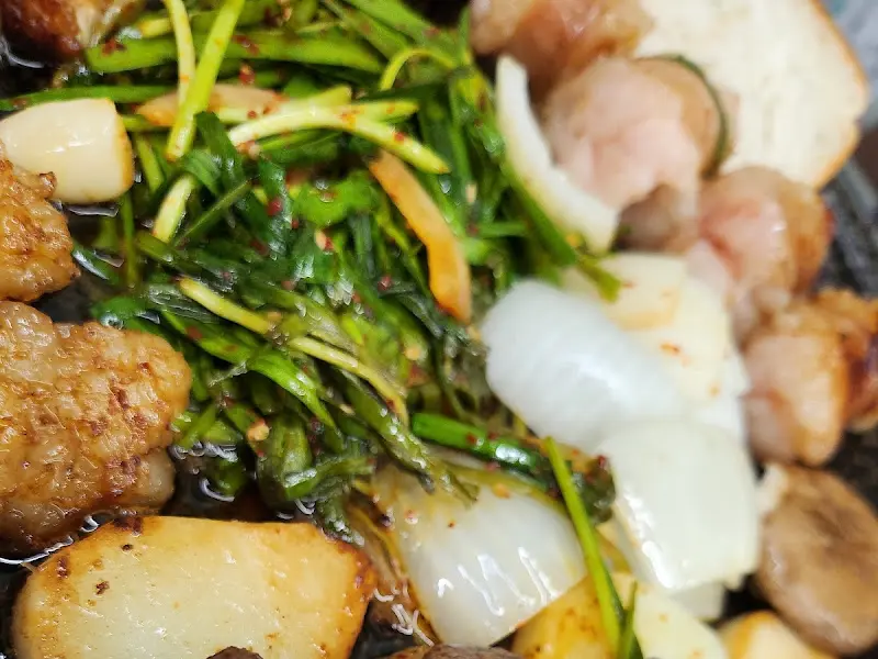 곱창, 부추, 양파의 만남