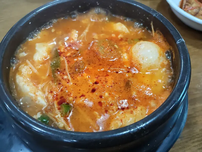 청국장 뚝배기 클로즈업