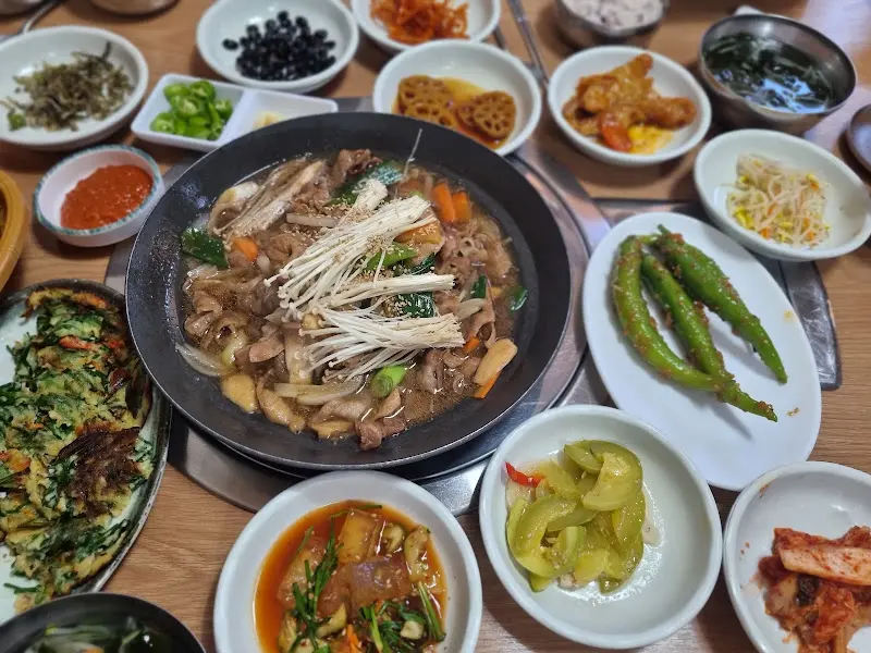 다양한 반찬 클로즈업