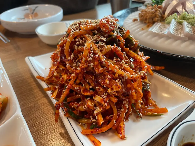 갈치회 무침 클로즈업