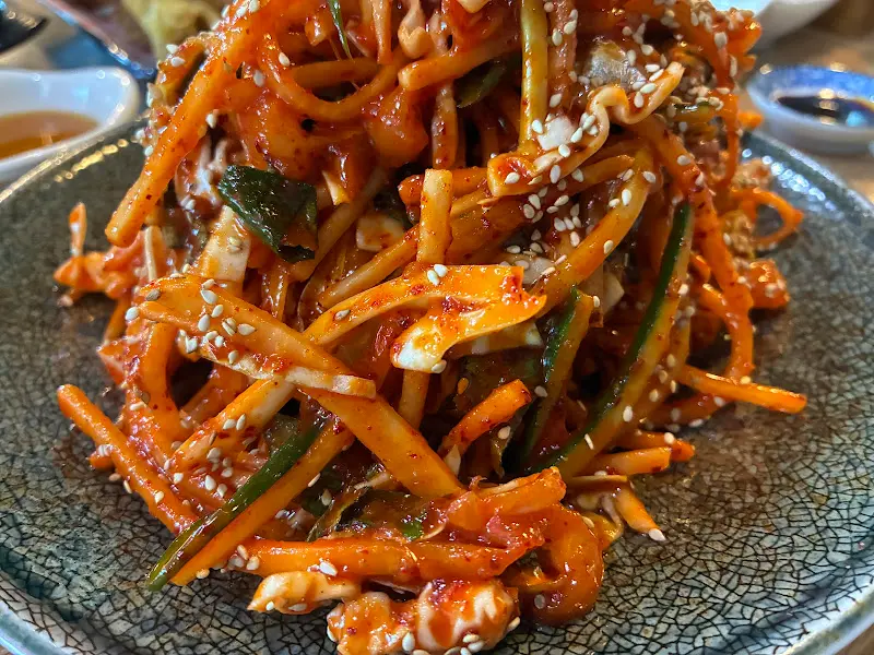 갈치회 무침 확대샷