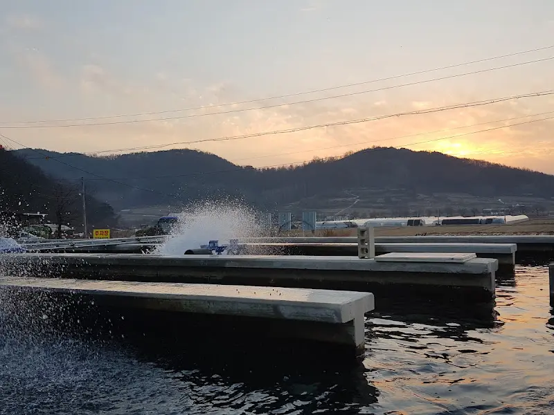 식당 옆 양식장 풍경