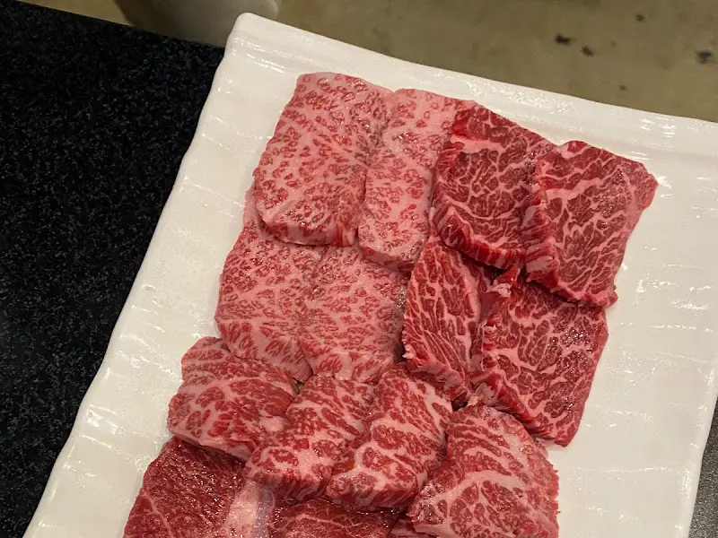 마블링이 섬세하게 박힌 한우