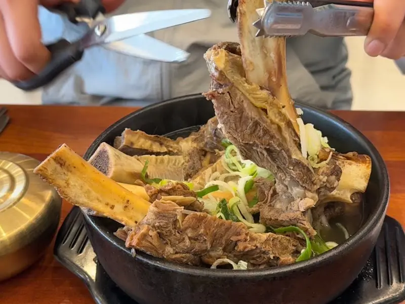 갈비 해체 작업