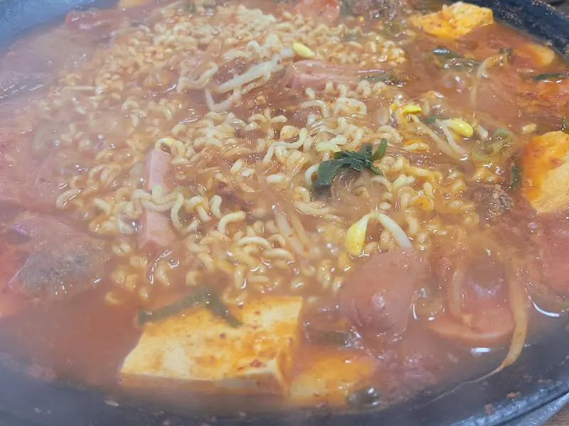 초원 부대찌개 라면사리