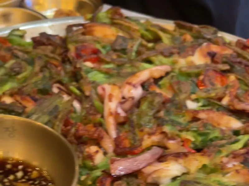 미나리 오징어전 확대