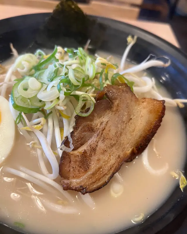 돈코츠 라멘 근접샷