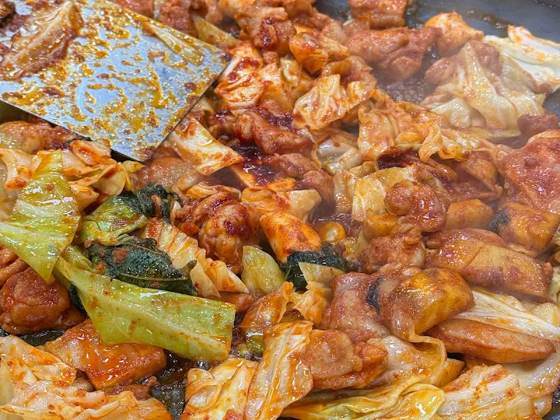 닭갈비 익어가는 모습