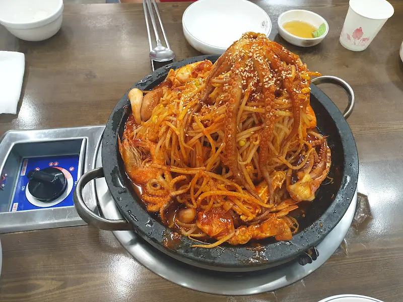 해물뼈찜 항공샷