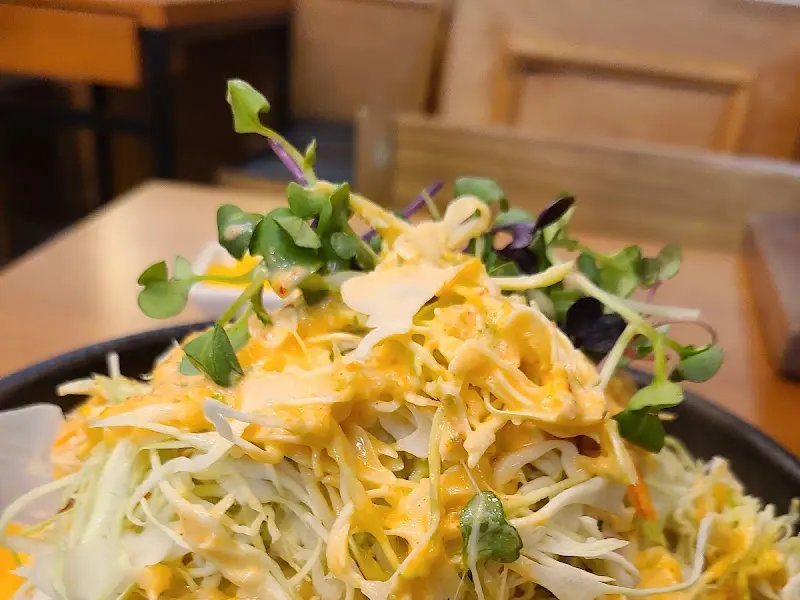 샐러드가 올려진 메뉴