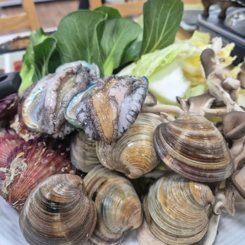 쭈꾸미 샤브샤브 재료