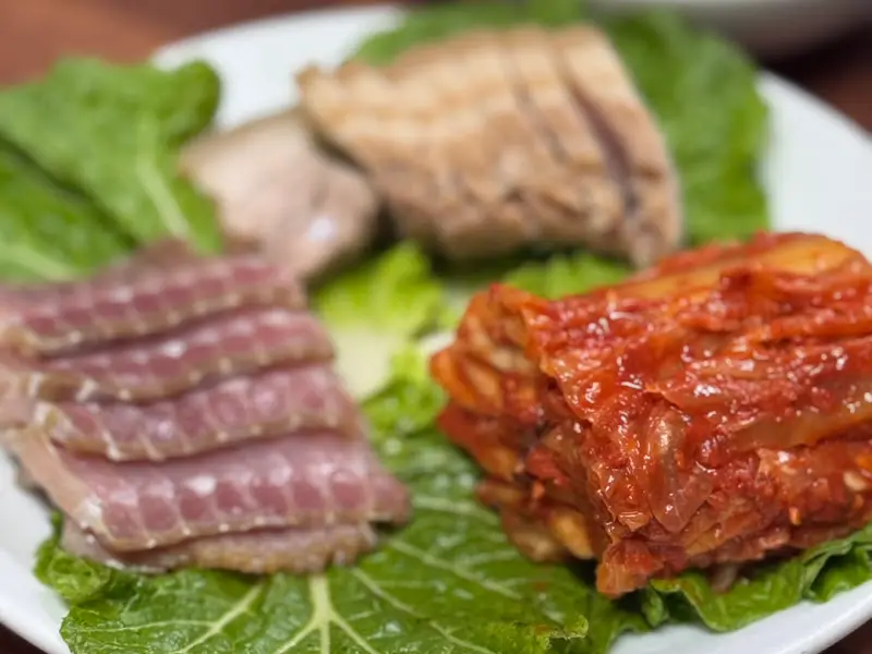 김치와 고기의 콜라보