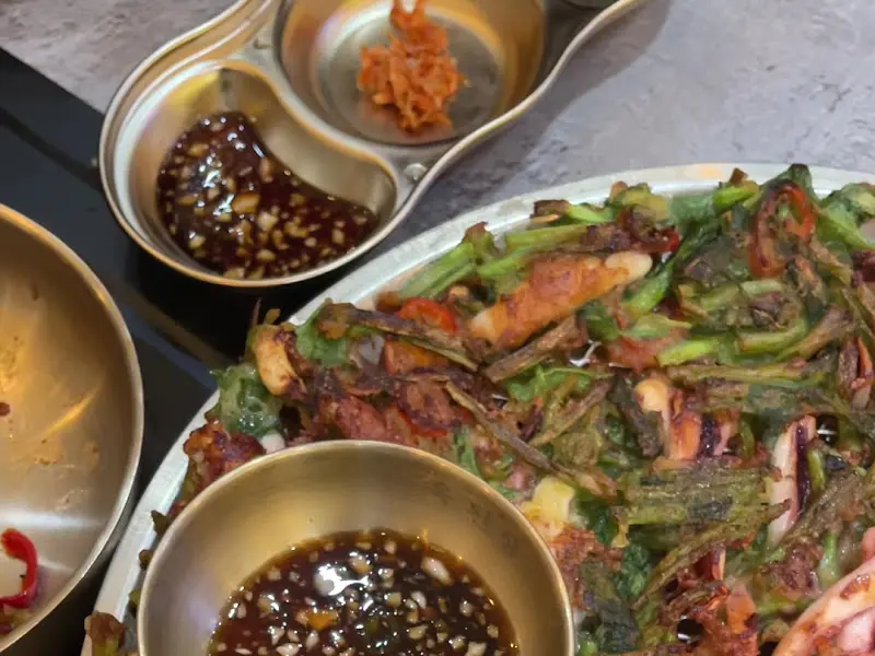 미나리 오징어전과 소스