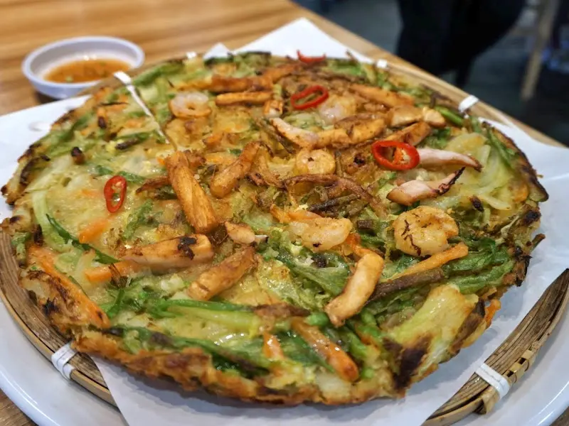 해물파전 근접샷