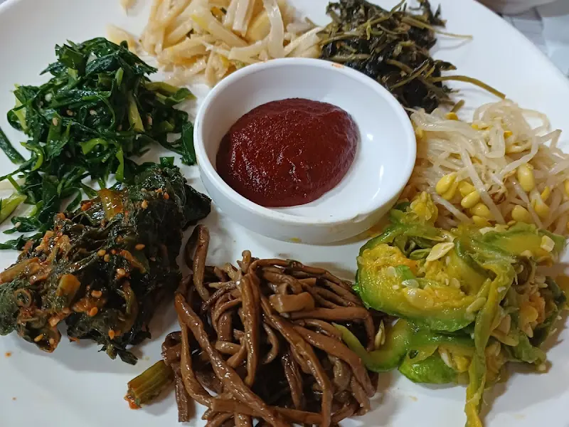 나물 반찬 클로즈업