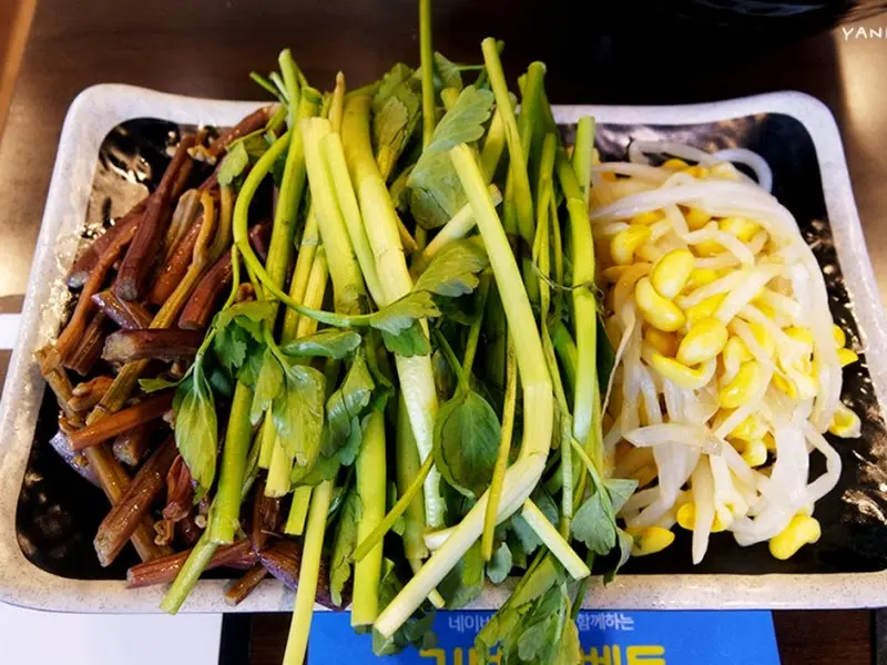 곁들임 채소 클로즈업