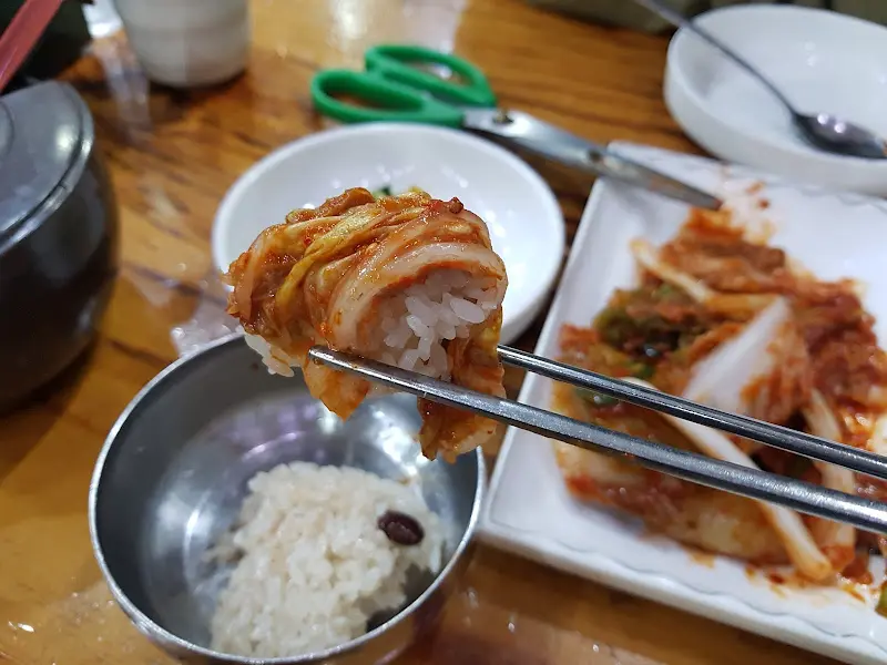 김치와 찰밥의 만남