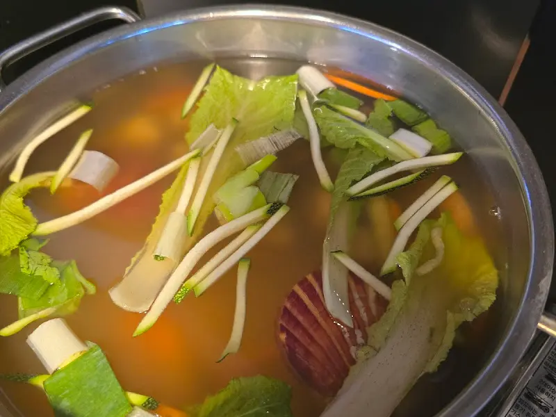 칼국수에 들어간 야채