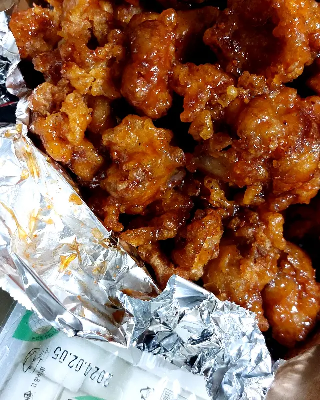 닭강정 디테일 샷