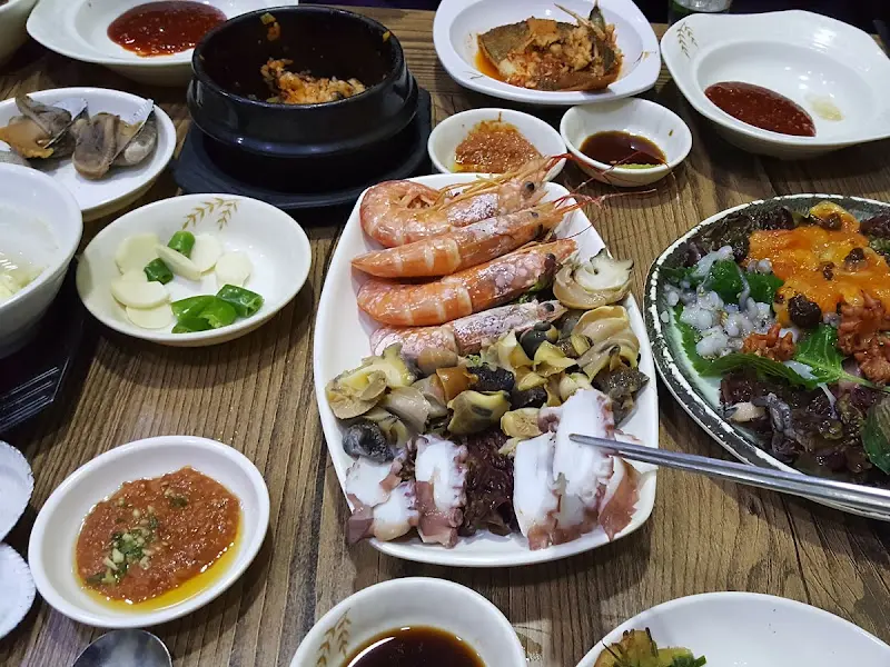 울산정자참가자미 한 상 차림