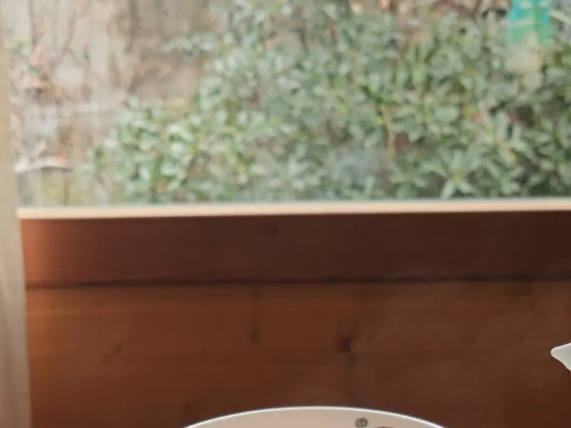 창밖 풍경이 보이는 찻자리