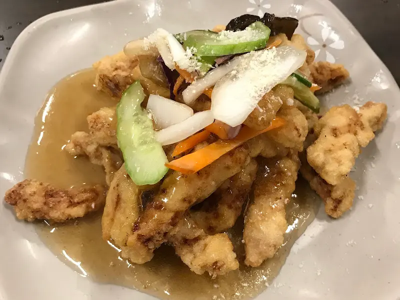 오로지짬뽕 탕수육 단면