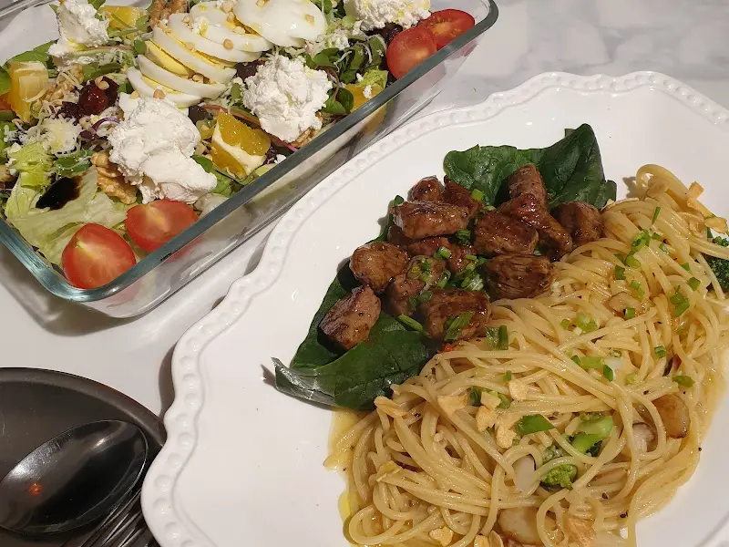 샐러드 & 스테이크 알리오 올리오