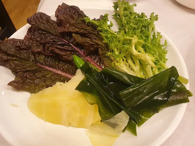 신선한 쌈 채소