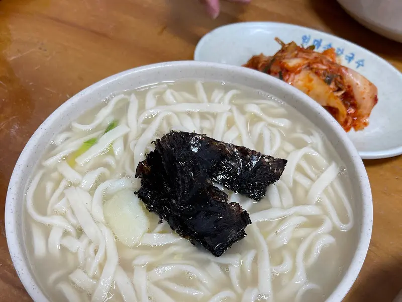 칼국수 근접샷