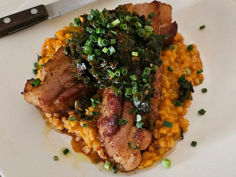 삼겹 보리 리조또