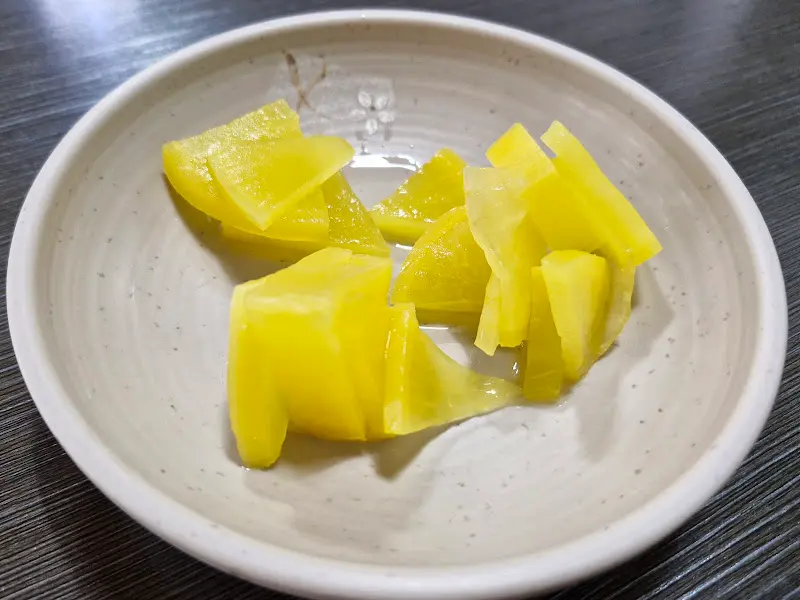 차애전할매칼국수 단무지