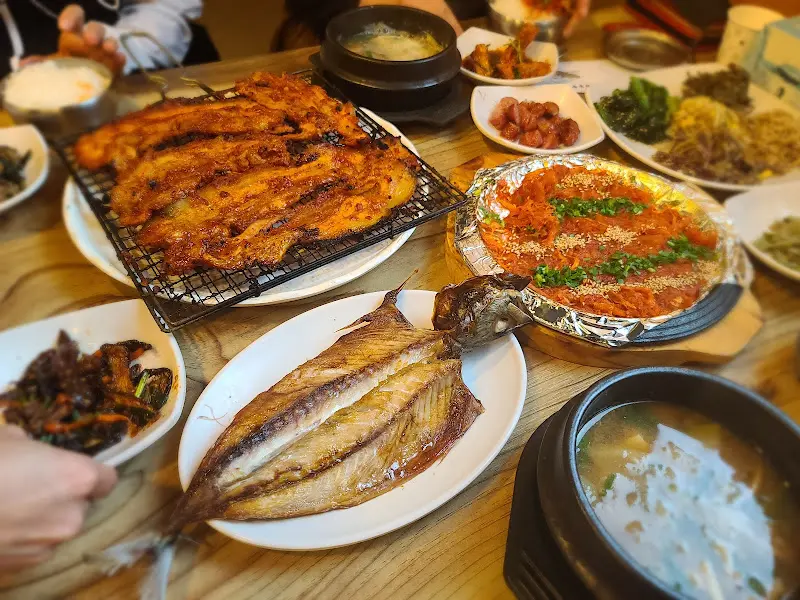 석쇠구이와 밑반찬