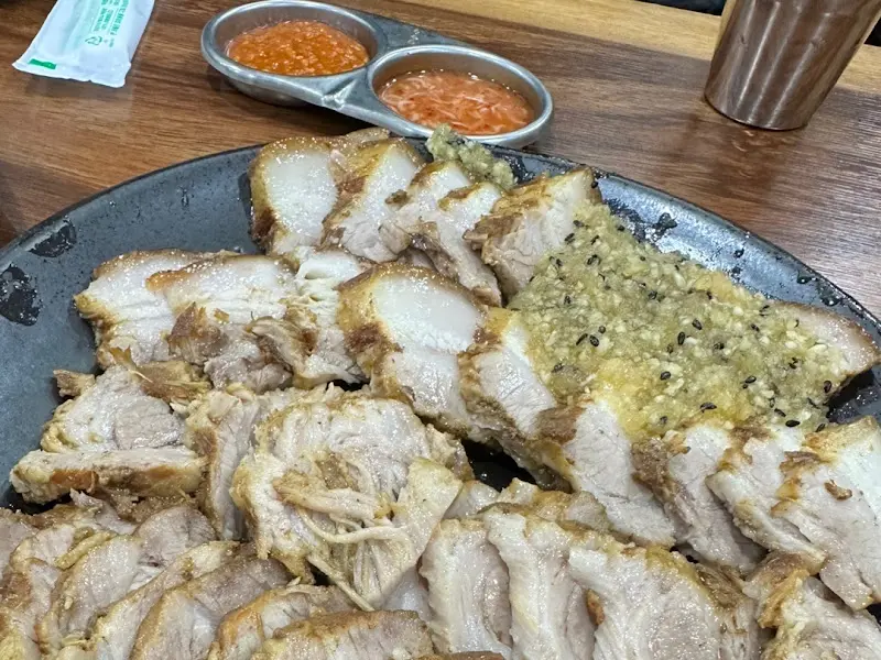 마늘 보쌈 클로즈업