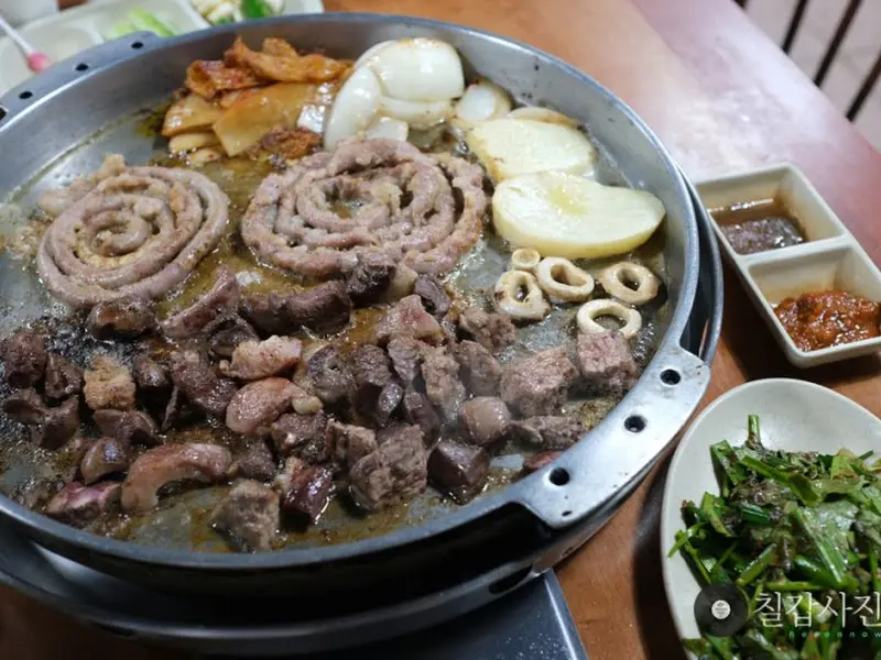 곱창과 부산물, 채소의 조화