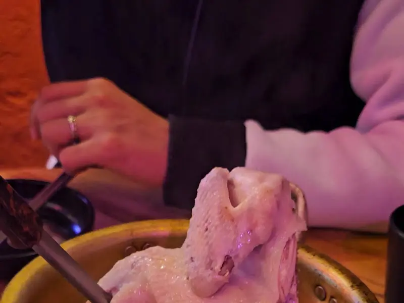 기본으로 제공되는 반계탕 클로즈업 샷