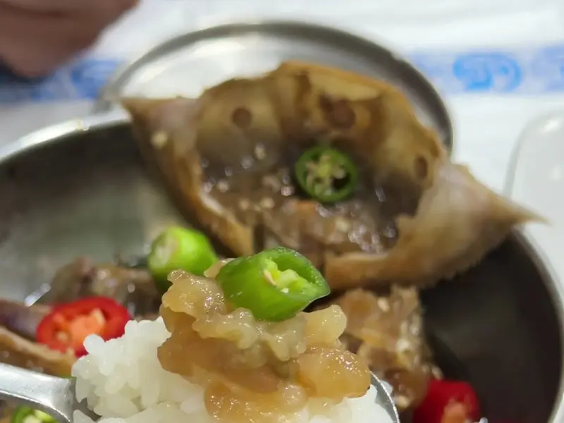 간장게장과 밥의 조화