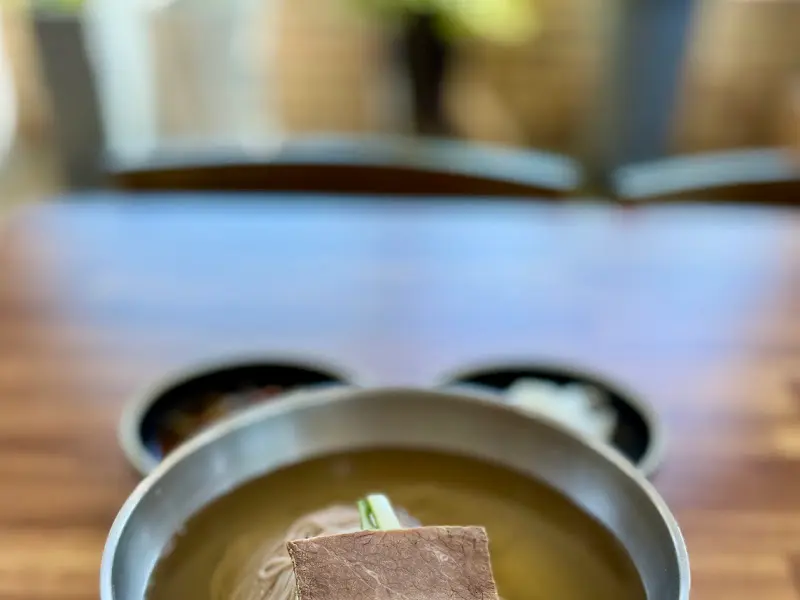 평양냉면 근접샷