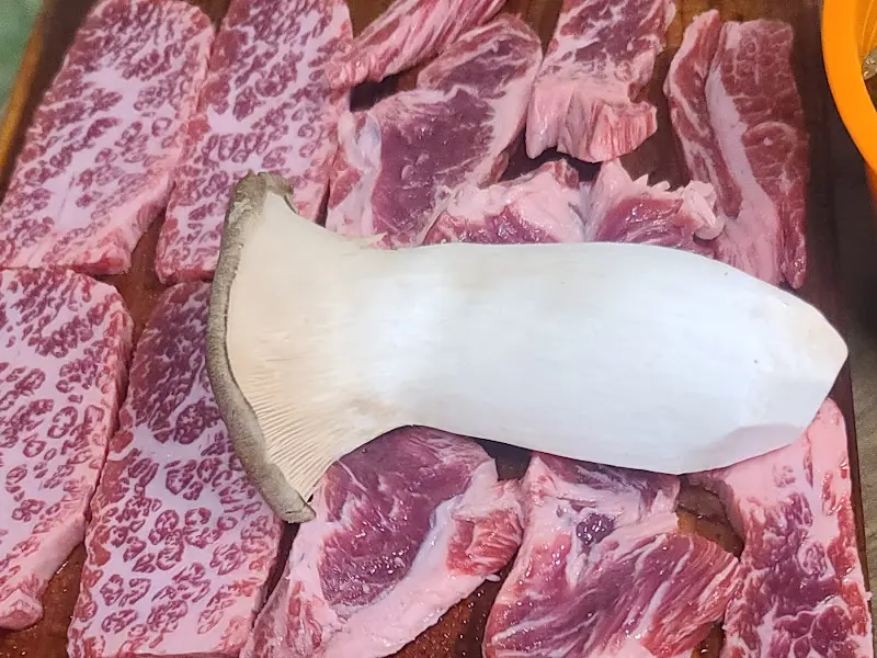 생갈비 클로즈업