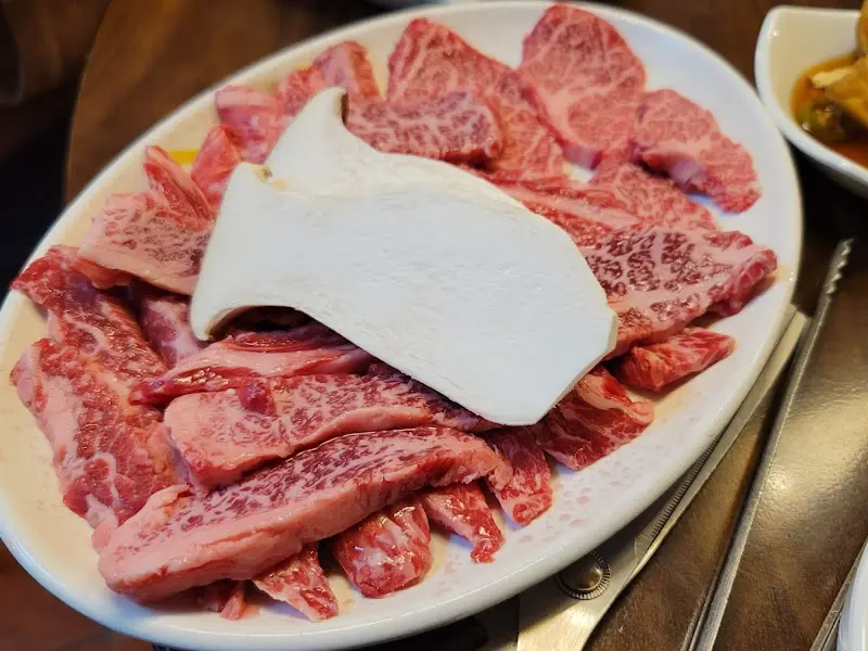 생갈비 한 상 차림