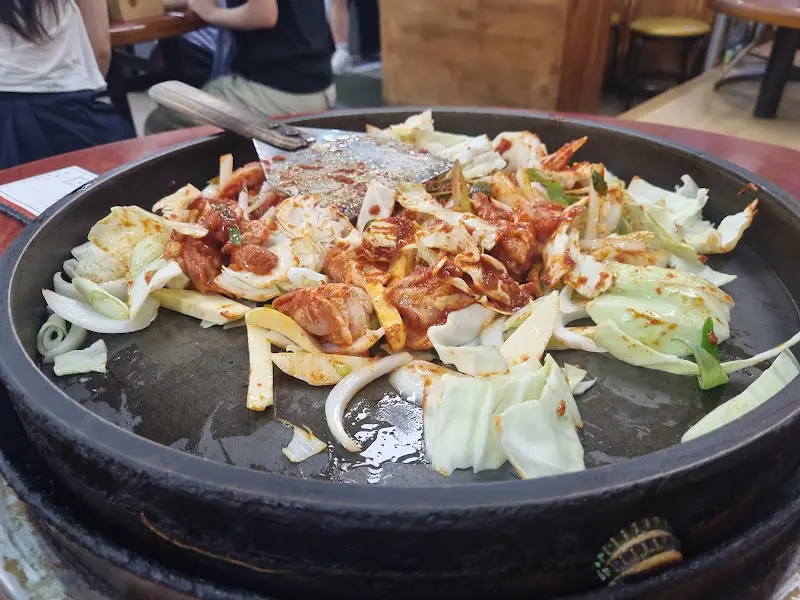 닭갈비 익어가는 모습