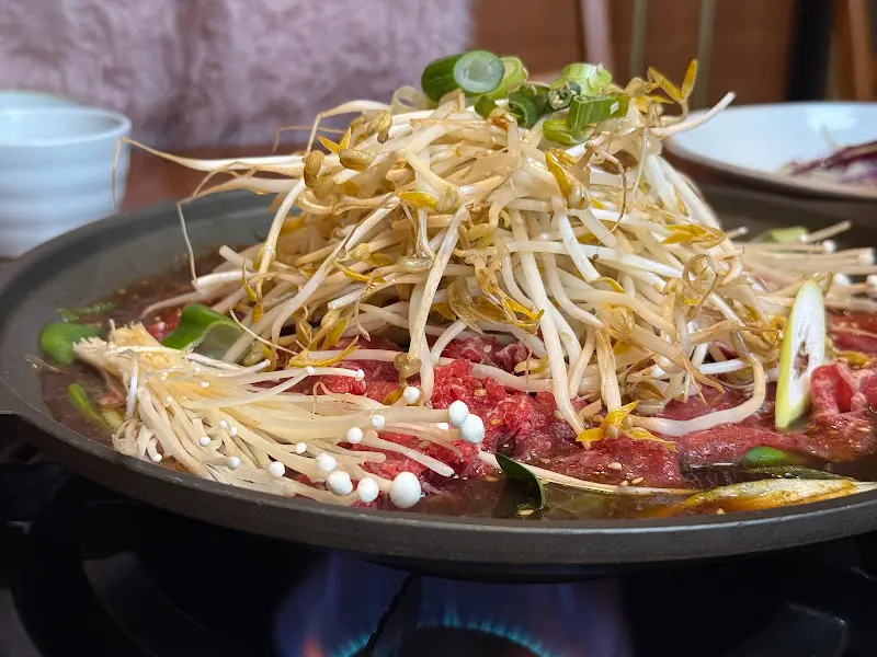 불고기 익어가는 모습