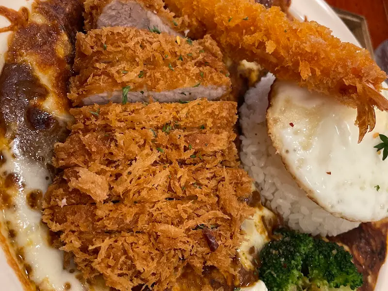 카츠 카레와 새우튀김