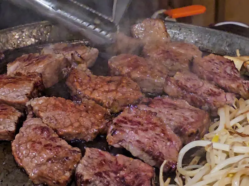 숯불 위 소고기