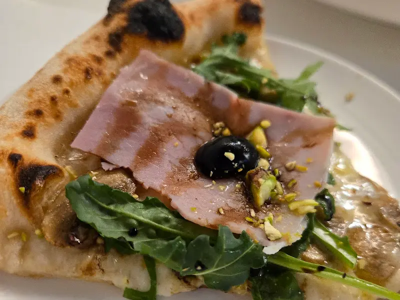 피자 한 조각 클로즈업